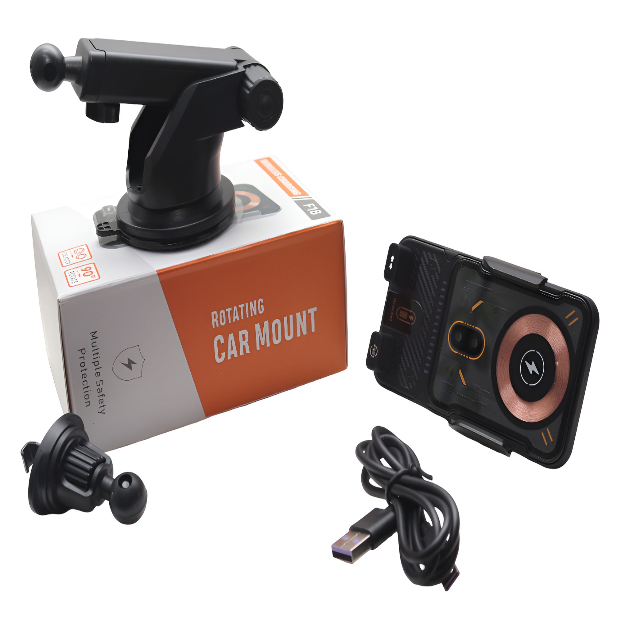 Rotating Car Mount Wireless Charger Buy the Rotating Car Mount Wireless Charger in Kenya. Features fast wireless charging, 360° rotation, secure phone grip, and universal compatibility with Android and iPhone devices for safe hands-free driving.
